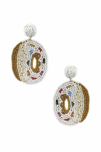 Seed Bead Donut Day Dangle Earring