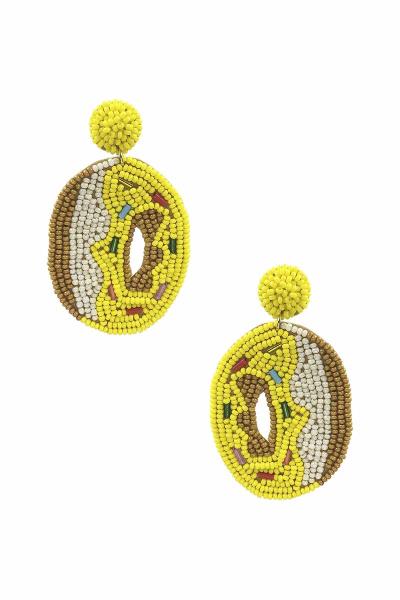 Seed Bead Donut Day Dangle Earring