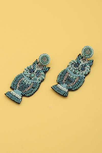 Owl Seed Bead Earring