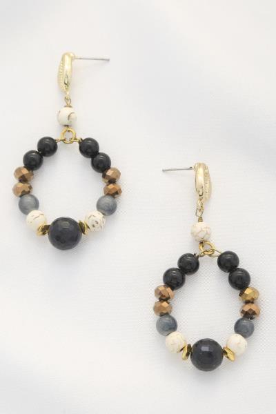 Beaded Round Dangle Earring