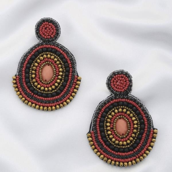 Round Beaded Earring