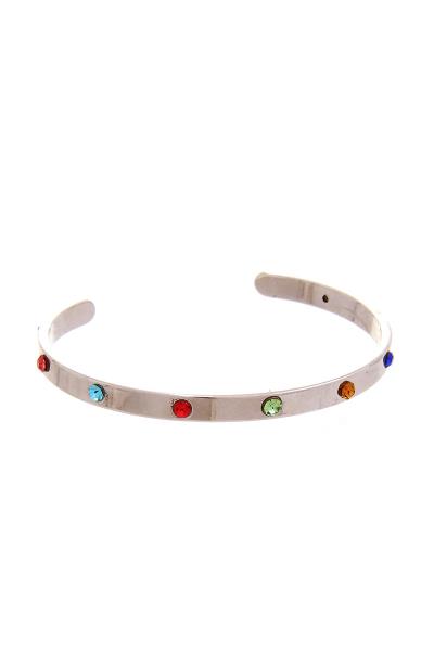 Modern Cuff Thin Metal Bracelet