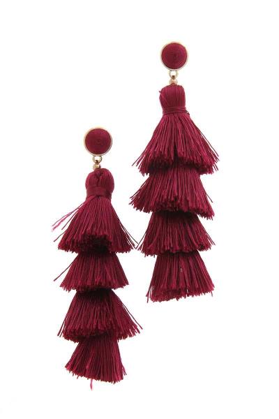 Layered Tassel Drop Earring