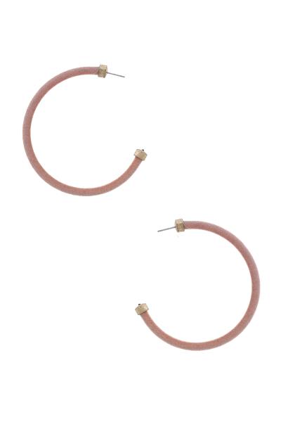 SOFT TEXTURE OPEN CIRCLE EARRING