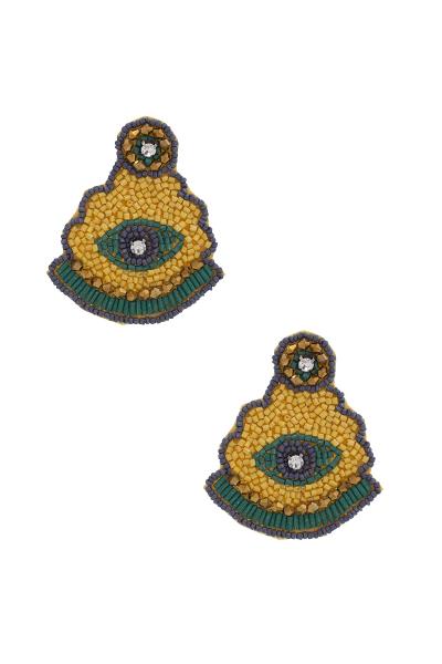 Seed Bead Post Drop Earring