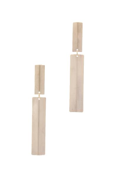 Double Rectangular Shape Post Earring