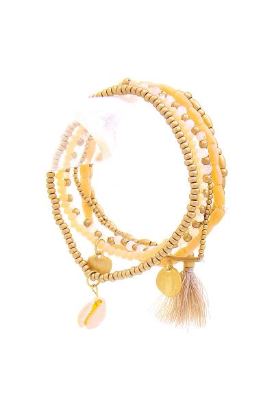 MULTI LAYERED DESIGN BEAD BRACELET SET