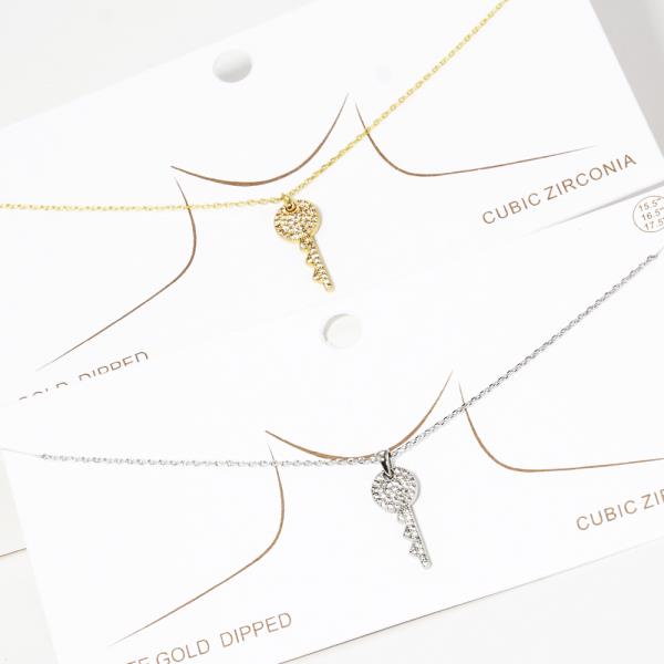 KEY CHARM GOLD DIPPED NECKLACE