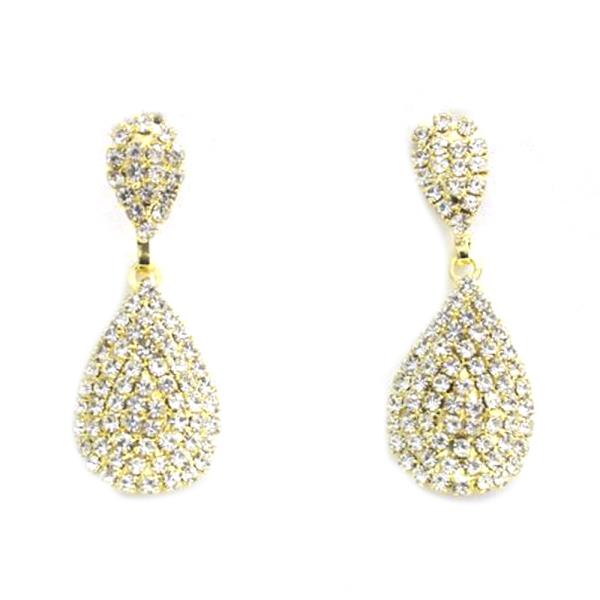 Rhinestone Teardrop Dangle Earring