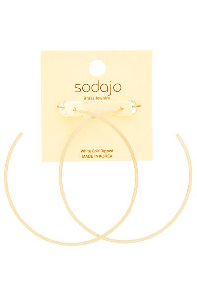 SODAJO 2.75 INCH OPEN HOOP EARRING