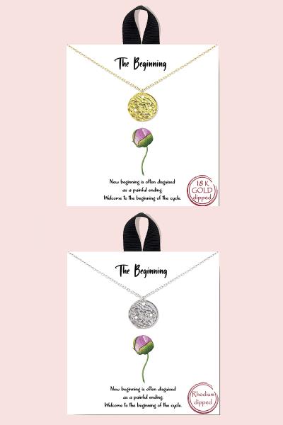 18K GOLD RHODIUM DIPPED THE BEGINNING NECKLACE
