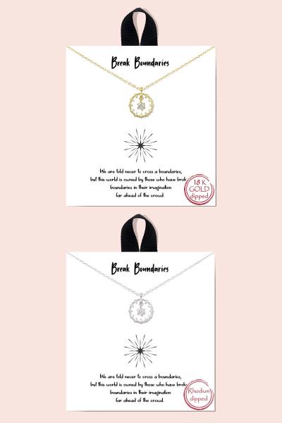 BLB Break Boundaries Pendant Necklace