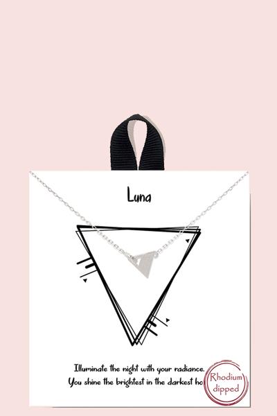 18K GOLD RHODIUM DIPPED LUNA NECKLACE