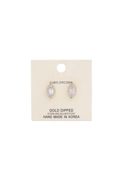 Marquise Shape Stud Earring