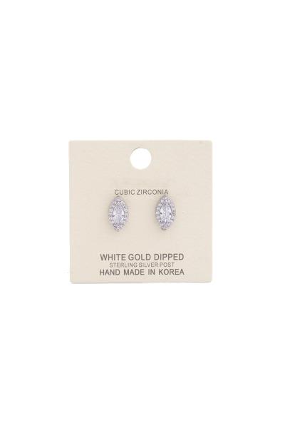 Marquise Shape Stud Earring