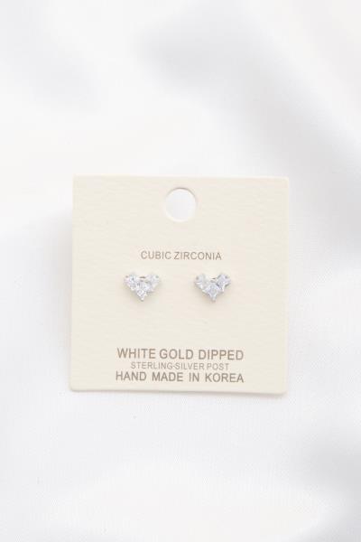 Cubic Zirconia Heart Shape Earring