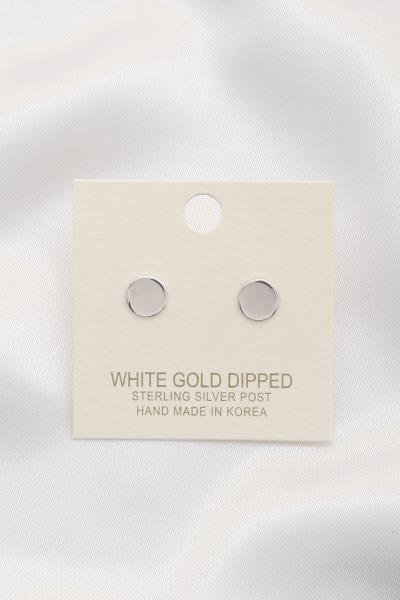 Metal Disc Stud Earring