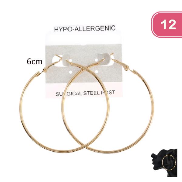 Round Hoop Earring 12 Units
