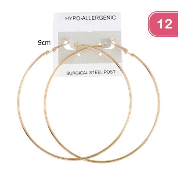 90mm Hoop Earring (12 Units)
