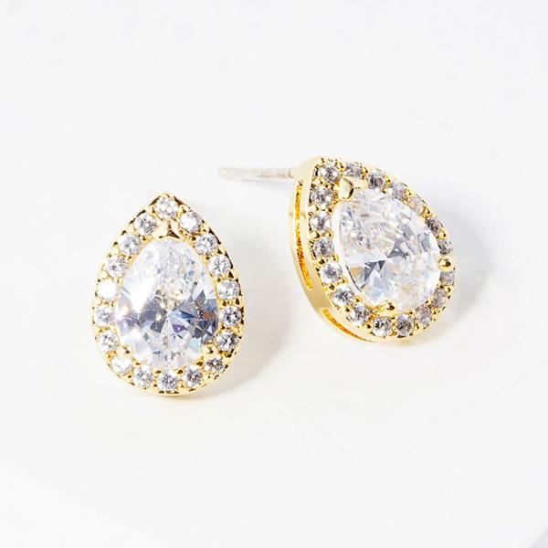 Teardrop Crystal Stud Earring