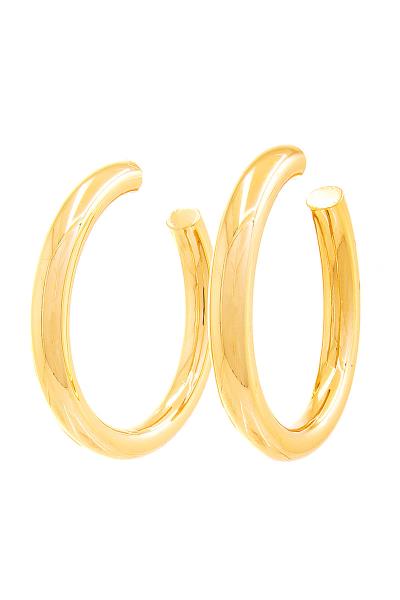 FASHION MACARONI OPEN HOOP 2.5 INCH EARRING