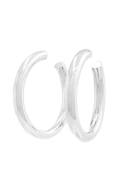 FASHION MACARONI OPEN HOOP 2.5 INCH EARRING