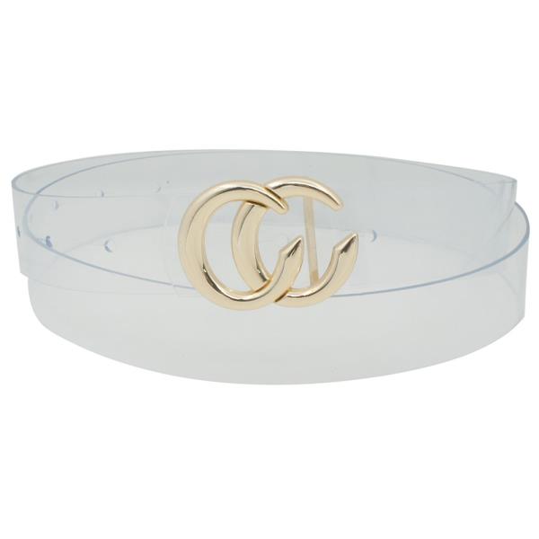 METAL BUCKLE PU LEATHER BELT
