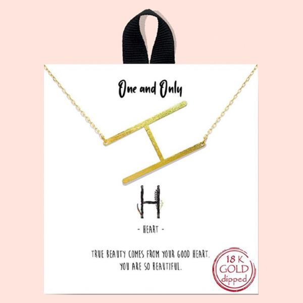 BLB Initial Dainty Message Necklace
