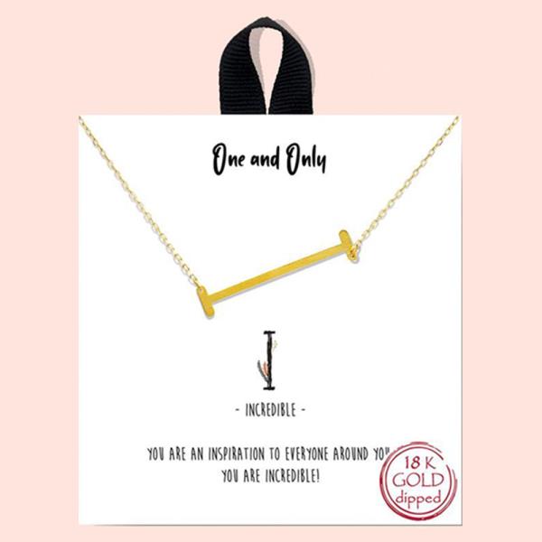 BLB INITIAL DAINTY MESSAGE NECKLACE