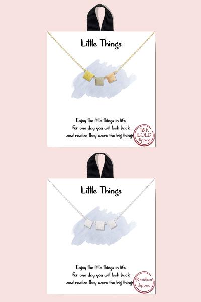 18K GOLD RHODIUM DIPPED LITTLE THINGS NECKLACE