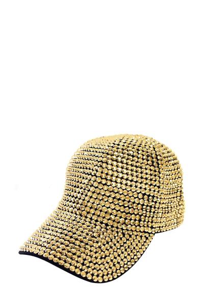 MULTI ENCRUSTED BLING STUDDED BASEBLALL CAP