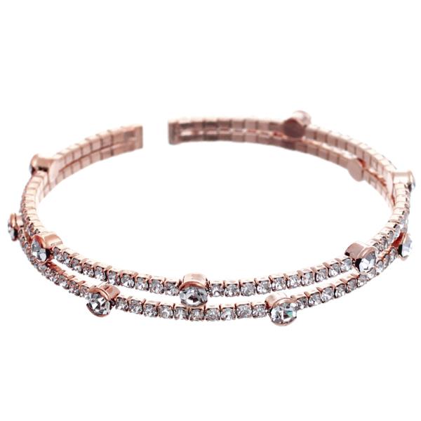 2 Line Rhinestone Bracelet