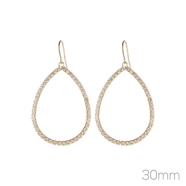 Rhinestone Teardrop Shape Earring