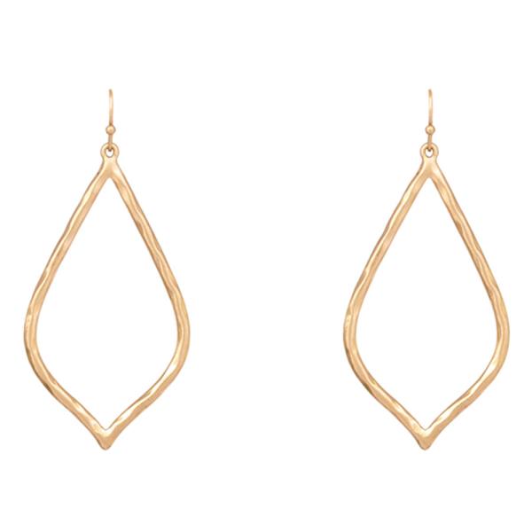 Hammered Metal Teardrop Earring