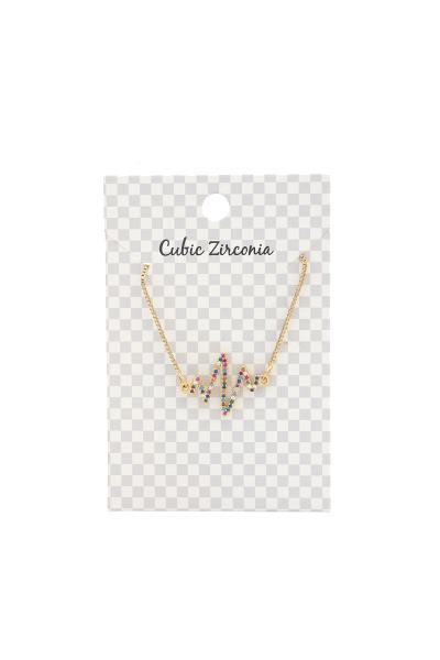 CUBIC ZIRCONIA PENDANT NECKLACE