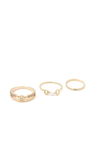 SODAJO Pearl Metal Ring Set
