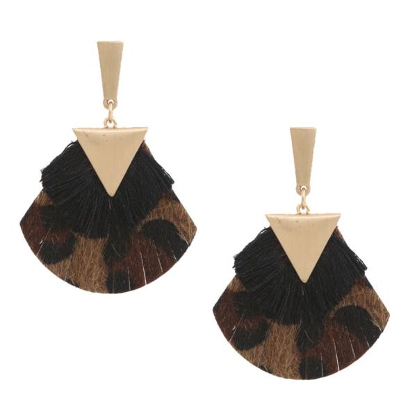 Fan Tassel Dangle Earring
