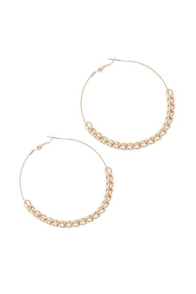 CHAIN HOOP EARRING