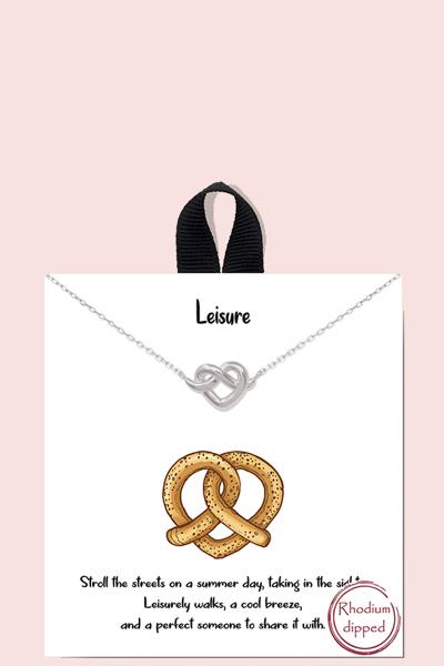18K Gold Rhodium Dipped Leisure Necklace