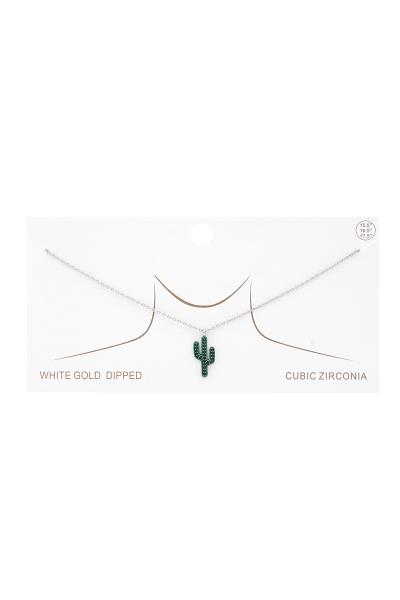 CACTUS CHARM GOLD DIPPED NECKLACE