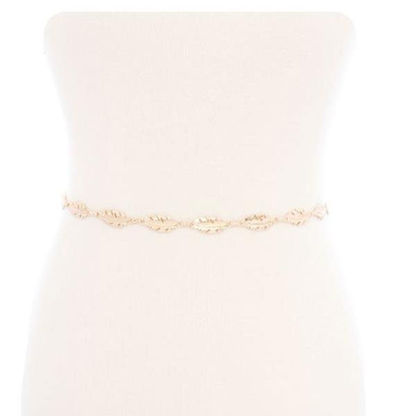 METAL LEAF CHAIN BELT