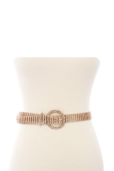7 LINE O RHINESTONE FANCY BELT