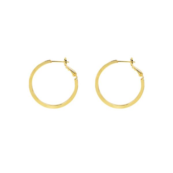 FLAT HOOP EARRING