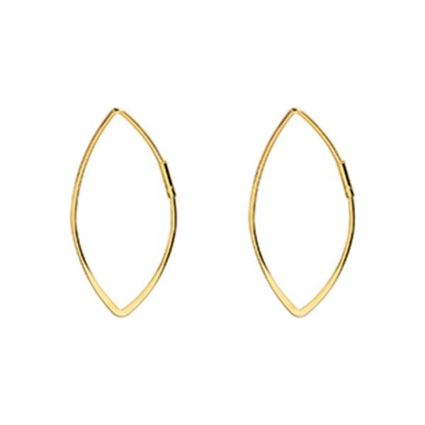 SECRET BOX MARQUISE SHAPE 14 KARAT GOLD DIPPED EARRING