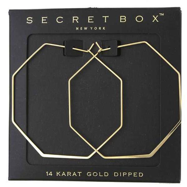 OCTAGON SHAPE METAL HOOP EARRING