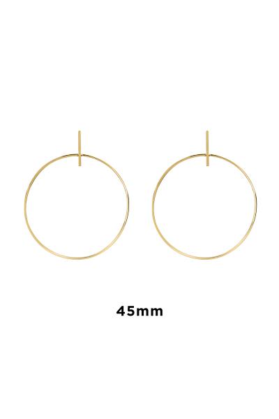 SELECT BOX 14K GOLD DIPPED ROUND EARRING