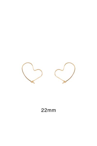 SELECT BOX 14K Gold Dipped Heart Earring