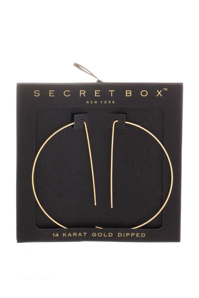 SECRET BOX Simple Thin Metal Half Moon Earring