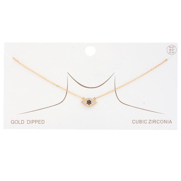 Evil Eye Charm Gold Dipped Necklace