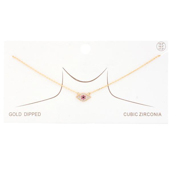 EVIL EYE CHARM GOLD DIPPED NECKLACE